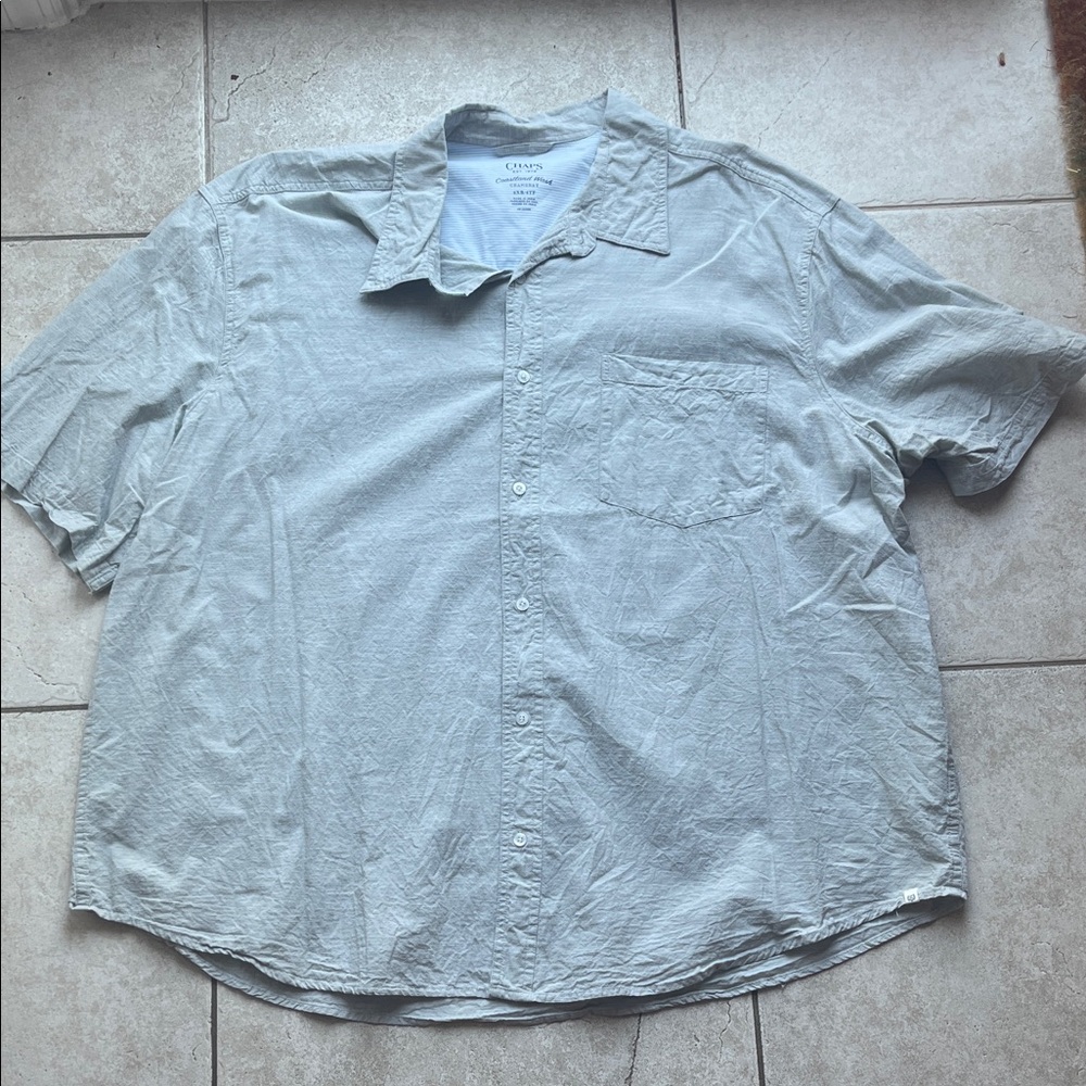 Chaps Light Gray Men's Casual Button-Down Shirt